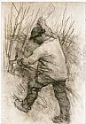 Sir George Clausen The Hedger, Cookham Dean painting